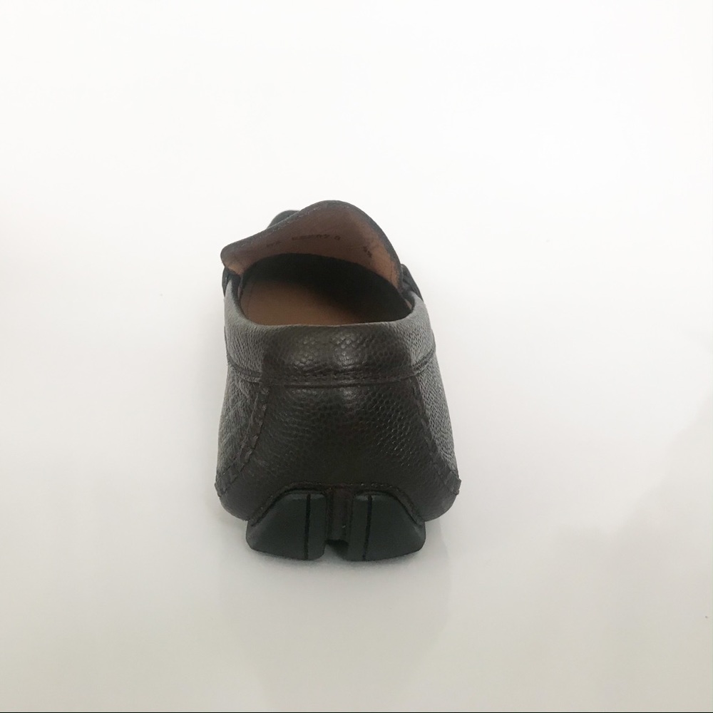 FERRAGAMO - Sardegna chocolate pebble calf loafers - Picture 4 of 7